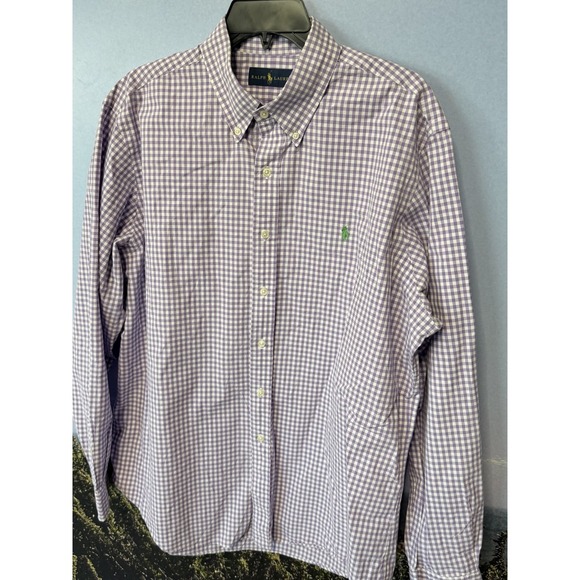 Polo Ralph Lauren Other - POLO Ralph Lauren Classic Fit Oxford men's shirt Purple Gingham Check XL Preppy